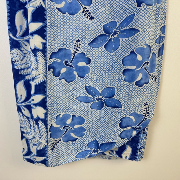 Jams World Tahiti Sarong Skirt Small W812-TAHI Blue Floral Rayon Wrap Hawaii - Picture 4 of 12